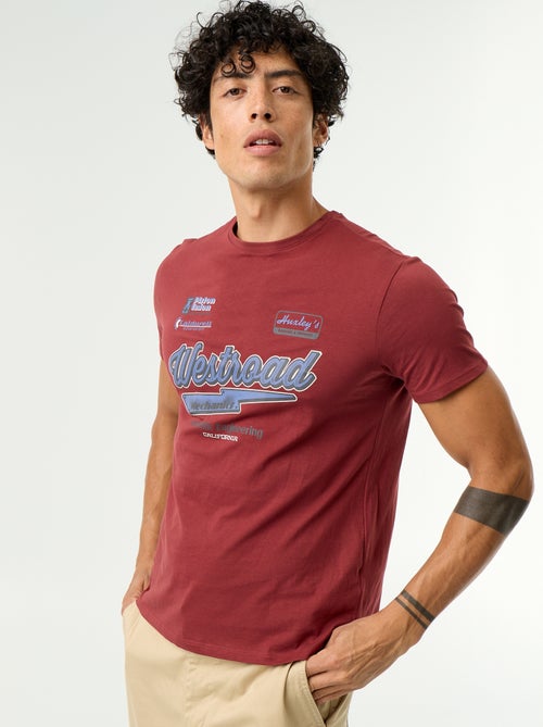 T-shirt imprimé fantaisie à manches courtes - Kiabi
