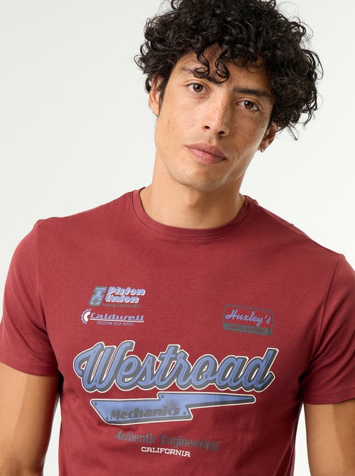 T-shirt imprimé fantaisie à manches courtes - Kiabi