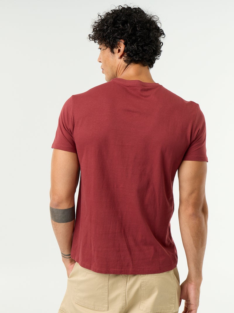T-shirt imprimé fantaisie à manches courtes Rouge - Kiabi