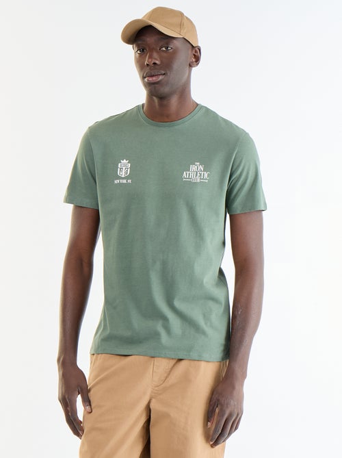 T-shirt imprimé fantaisie à manches courtes - Kiabi T-shirt imprimé fantaisie à manches courtes - Kiabi