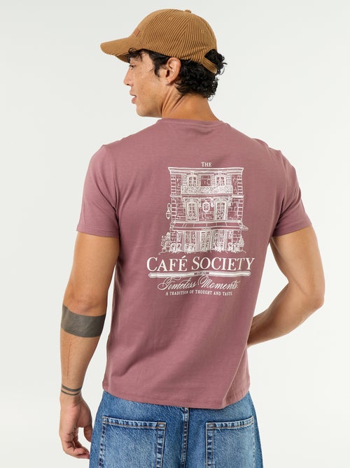 T-shirt imprimé fantaisie à manches courtes - Kiabi