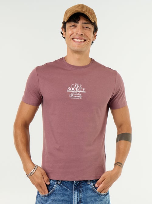 T-shirt imprimé fantaisie à manches courtes - Kiabi