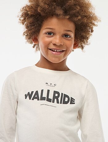 T-shirt imprimé fantaisie à manches longues