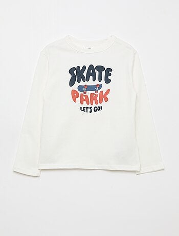 T-shirt imprimé fantaisie à manches longues