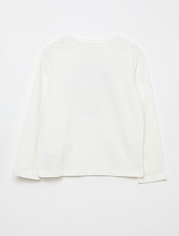 T-shirt imprimé fantaisie à manches longues