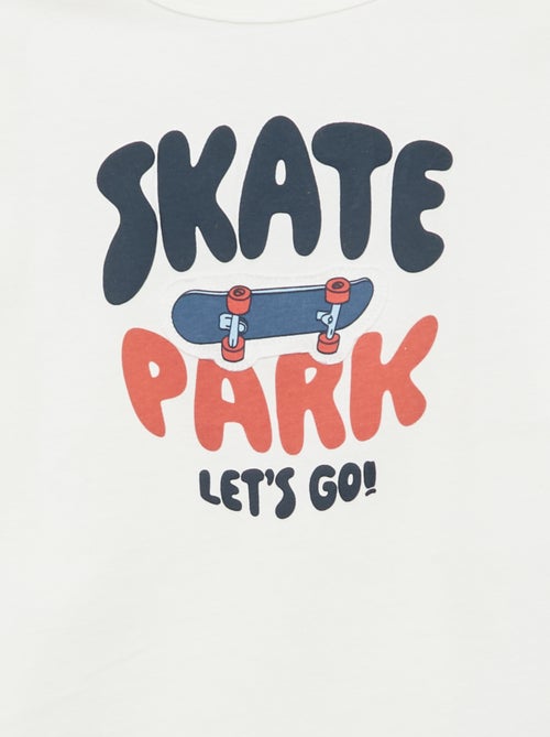 T-shirt imprimé fantaisie à manches longues - Kiabi