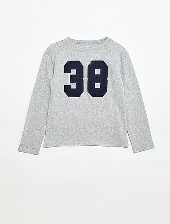 T-shirt imprimé fantaisie à manches longues