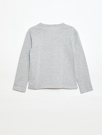 T-shirt imprimé fantaisie à manches longues