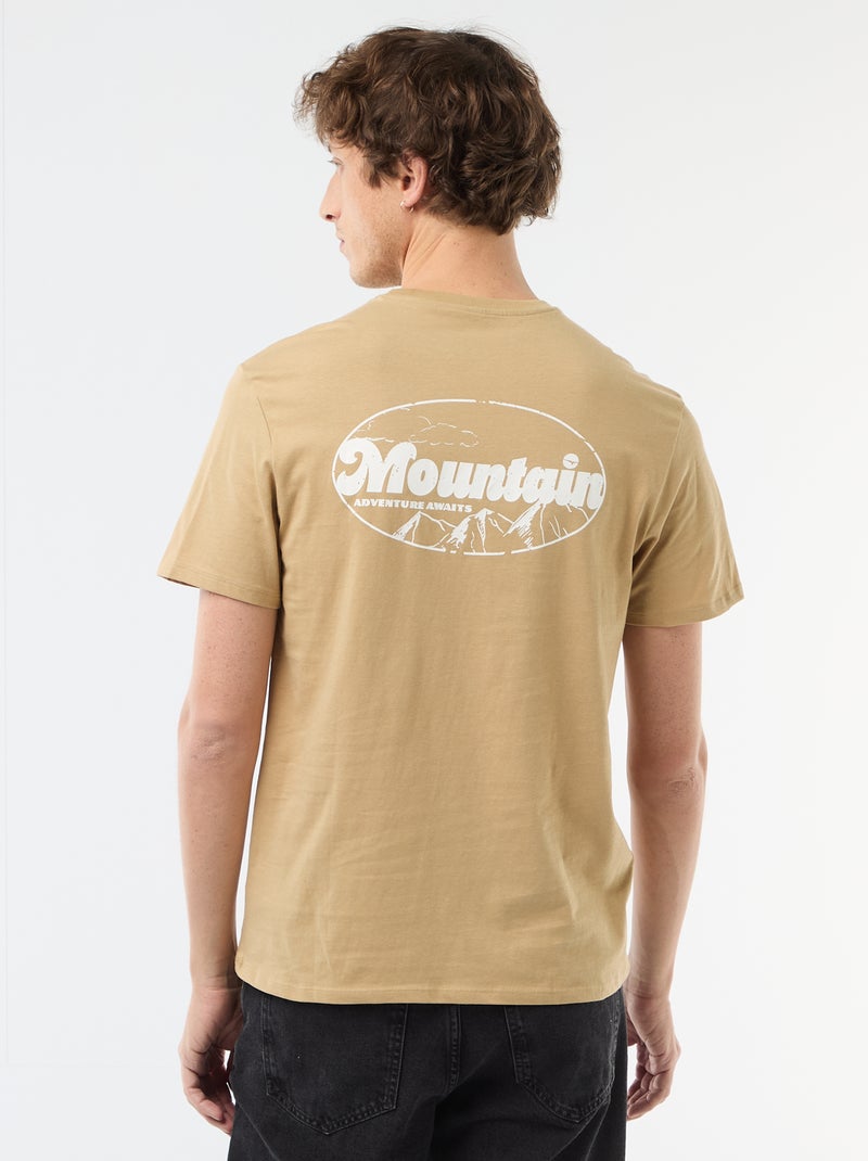 T-shirt imprimé fantaisie Beige - Kiabi