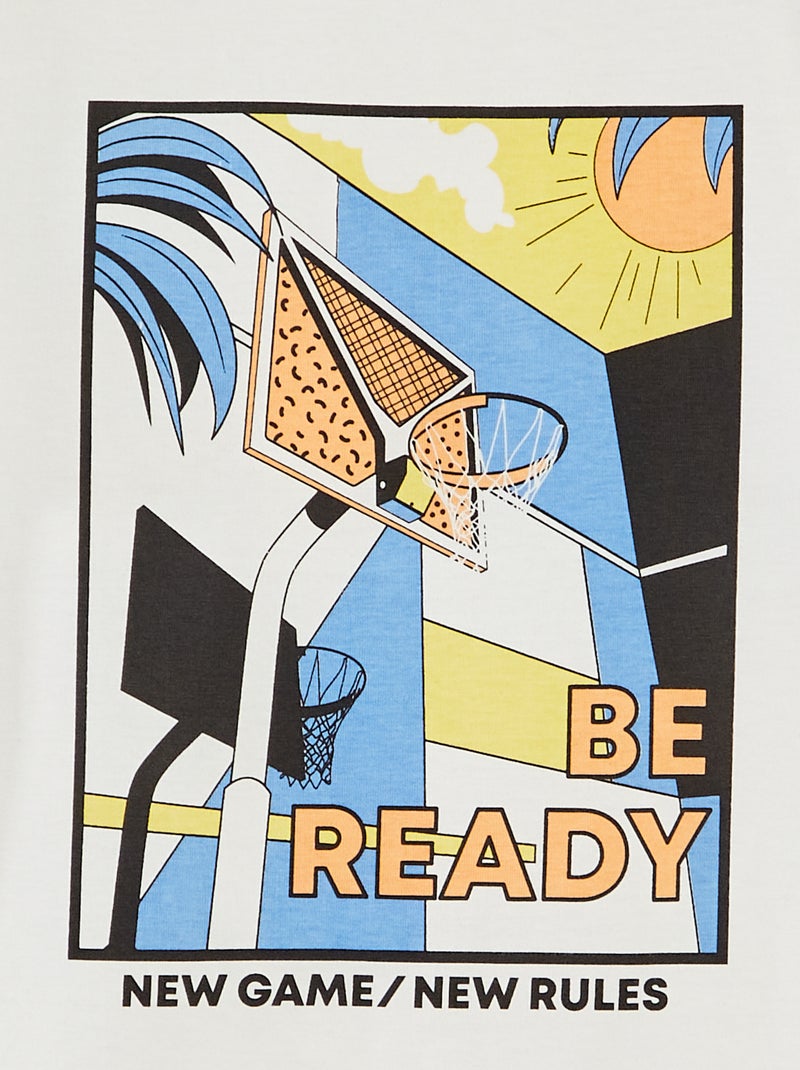 T-shirt imprimé fantaisie Blanc - Kiabi