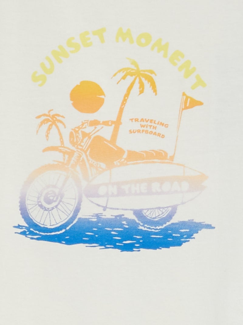 T-shirt imprimé fantaisie Blanc - Kiabi