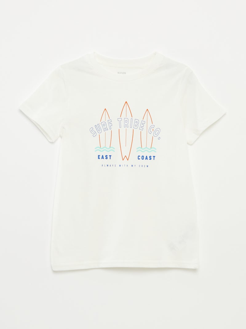 T-shirt imprimé fantaisie BLANC - Kiabi