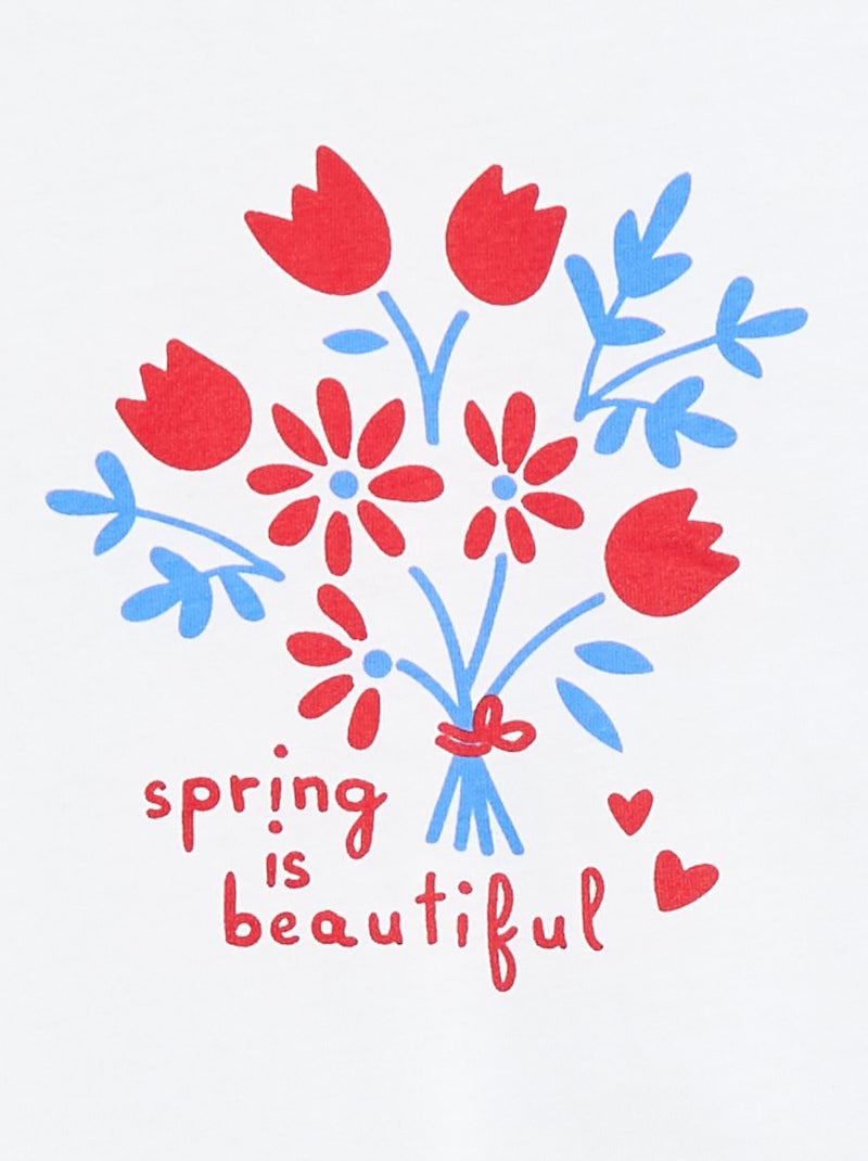 T-shirt imprimé fantaisie Blanc - Kiabi