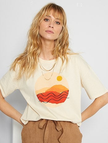 T-shirt imprimé fantaisie éco-conçu