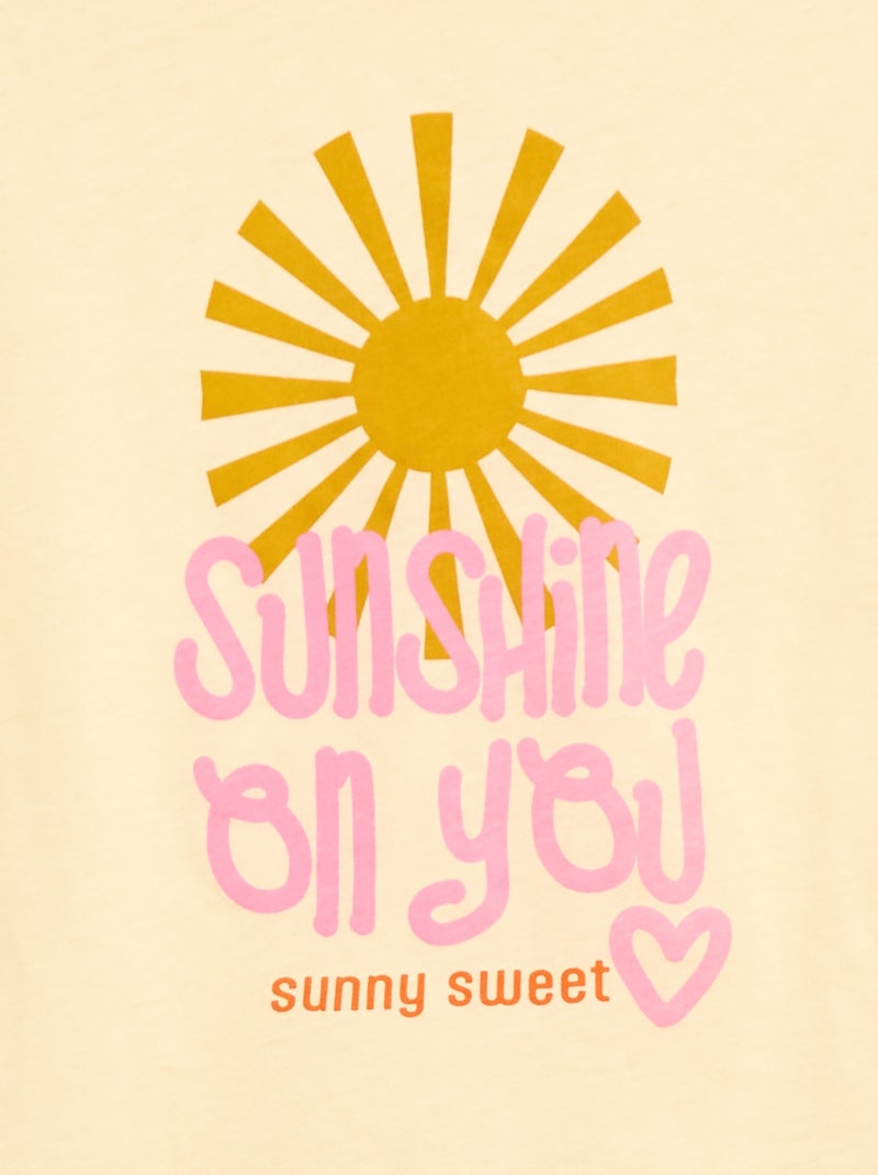 T-shirt imprimé fantaisie Jaune - Kiabi