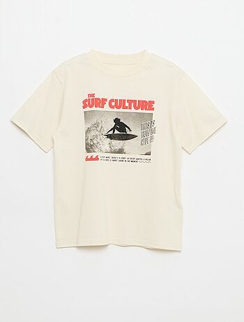 T-shirt imprimé fantaisie manches courtes