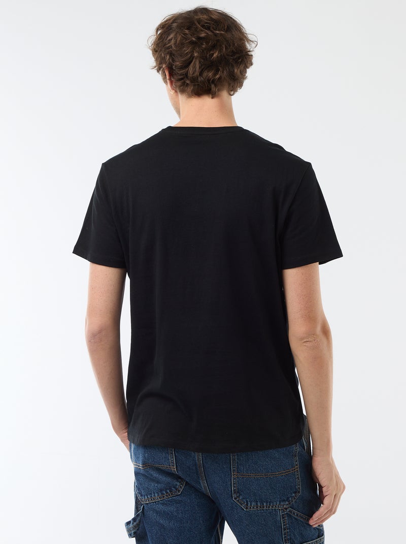 T-shirt imprimé fantaisie Noir - Kiabi