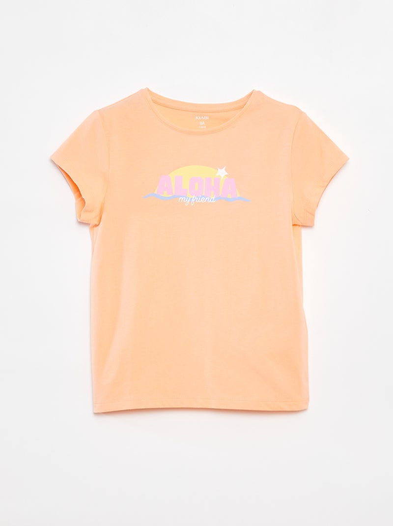 T-shirt imprimé fantaisie ORANGE - Kiabi