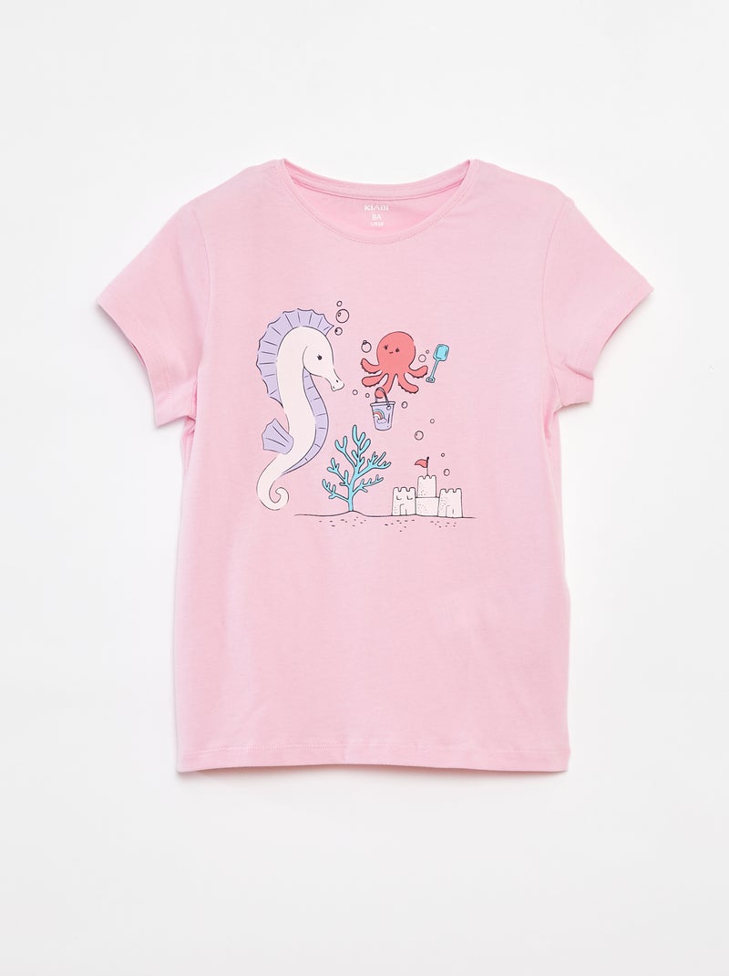 T-shirt imprimé fantaisie ROSE - Kiabi