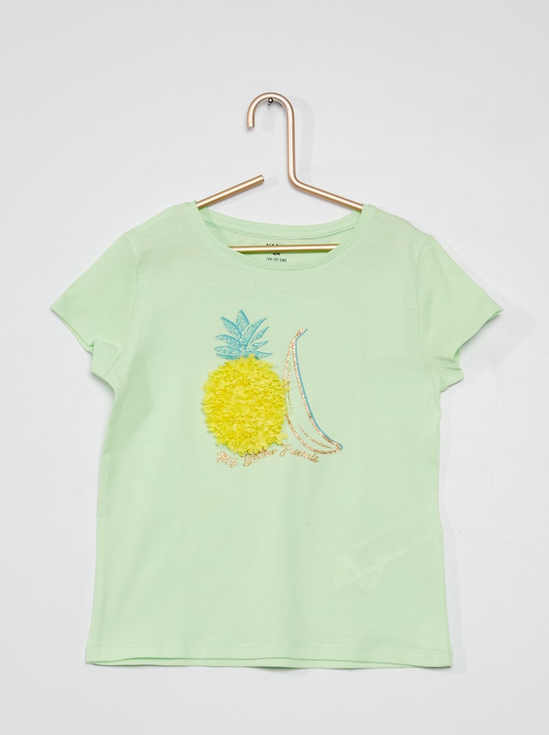 T-shirt imprimé fantaisie Vert - Kiabi