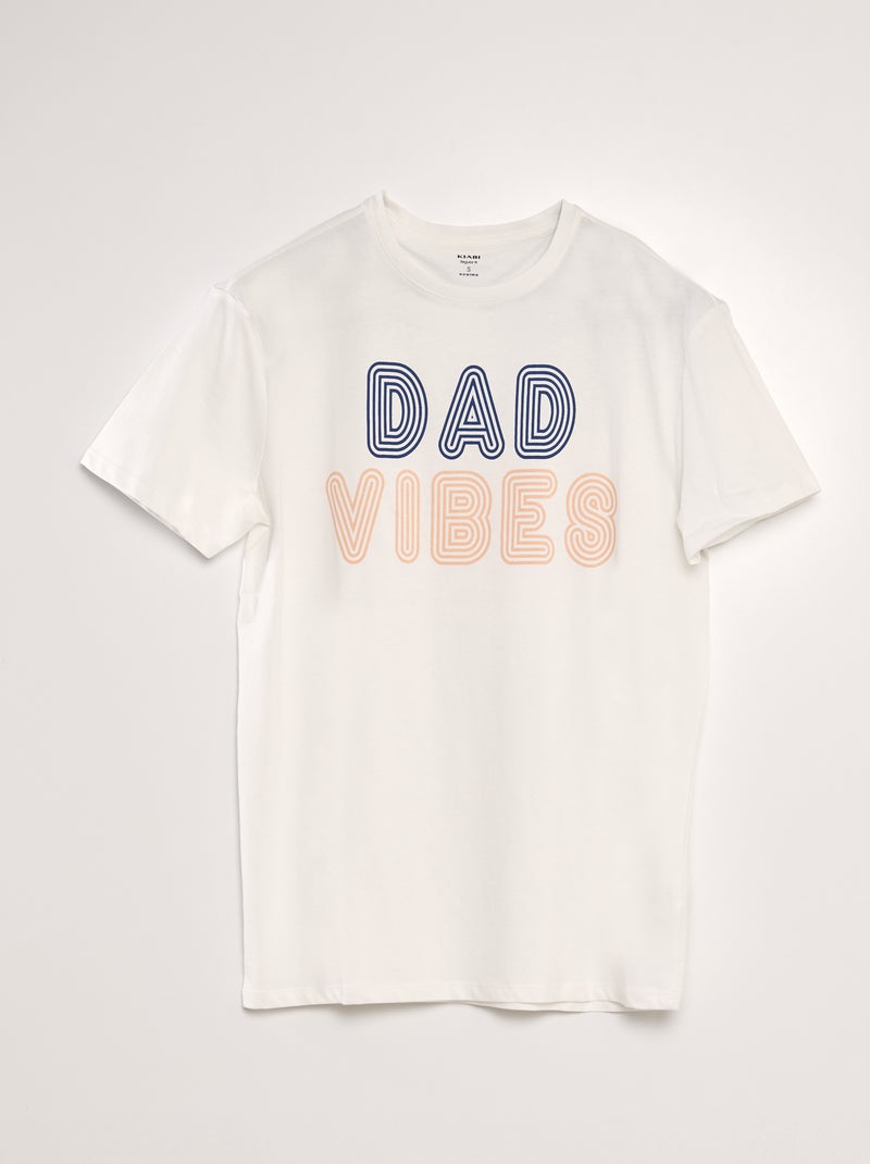 T-shirt imprimé fête des pères BLANC - Kiabi