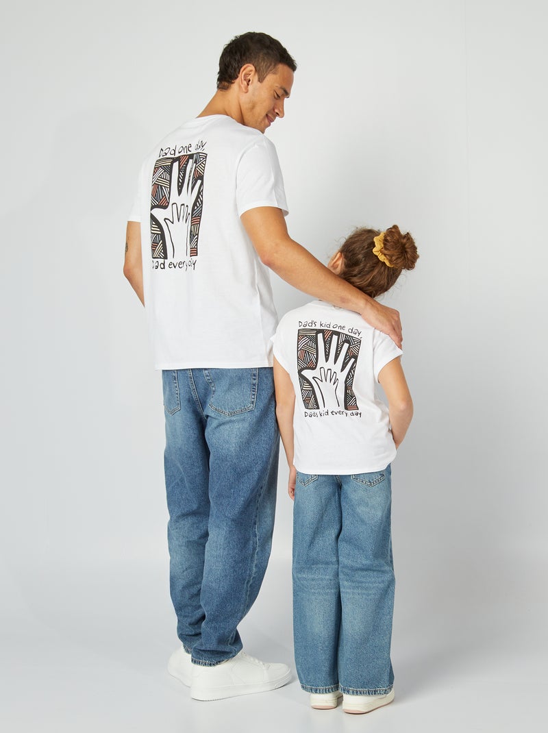 T-shirt imprimé Fête des pères Blanc - Kiabi