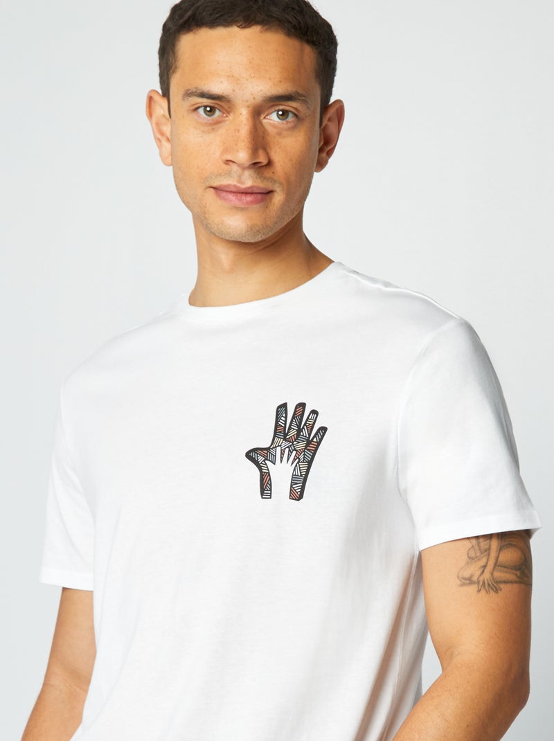 T-shirt imprimé Fête des pères Blanc - Kiabi
