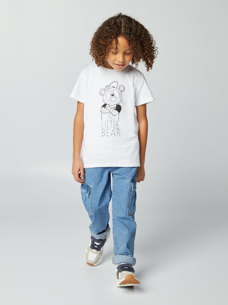 T-shirt imprimé Fête des pères Blanc - Kiabi