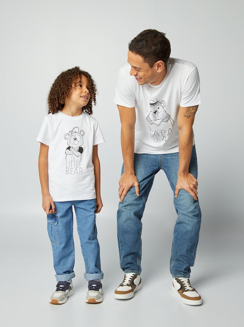 T-shirt imprimé Fête des pères Blanc - Kiabi