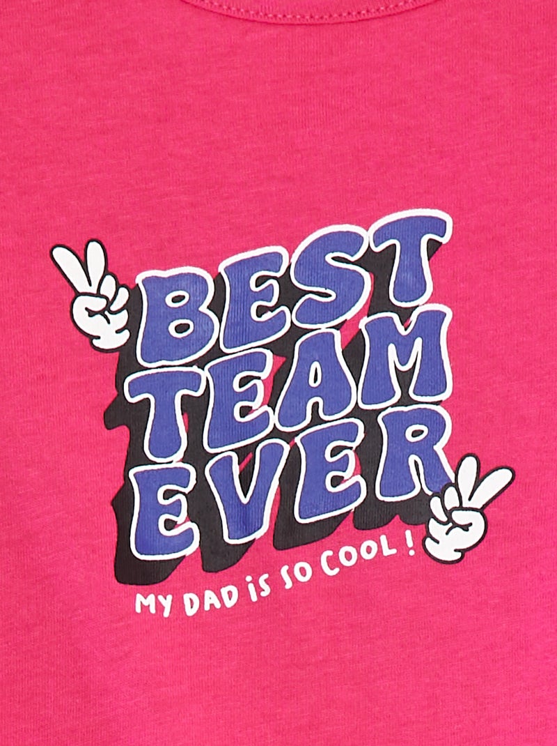 T-shirt imprimé Fête des pères Rose - Kiabi