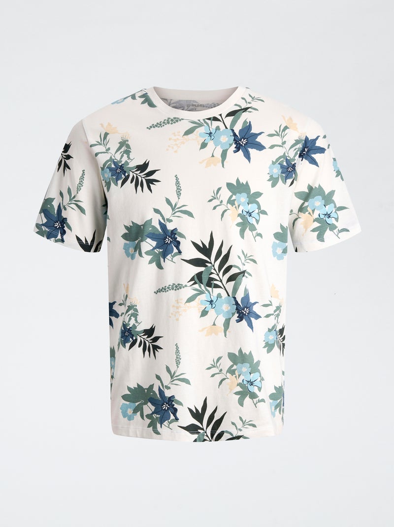 T-shirt imprimé fleuri 'JJ Rebel' BLANC - Kiabi