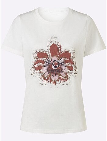 T-shirt Imprimé Floral - Taille Standard - Helline
