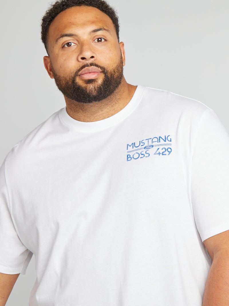 T-shirt imprimé 'Ford Mustang' manches courtes Blanc - Kiabi