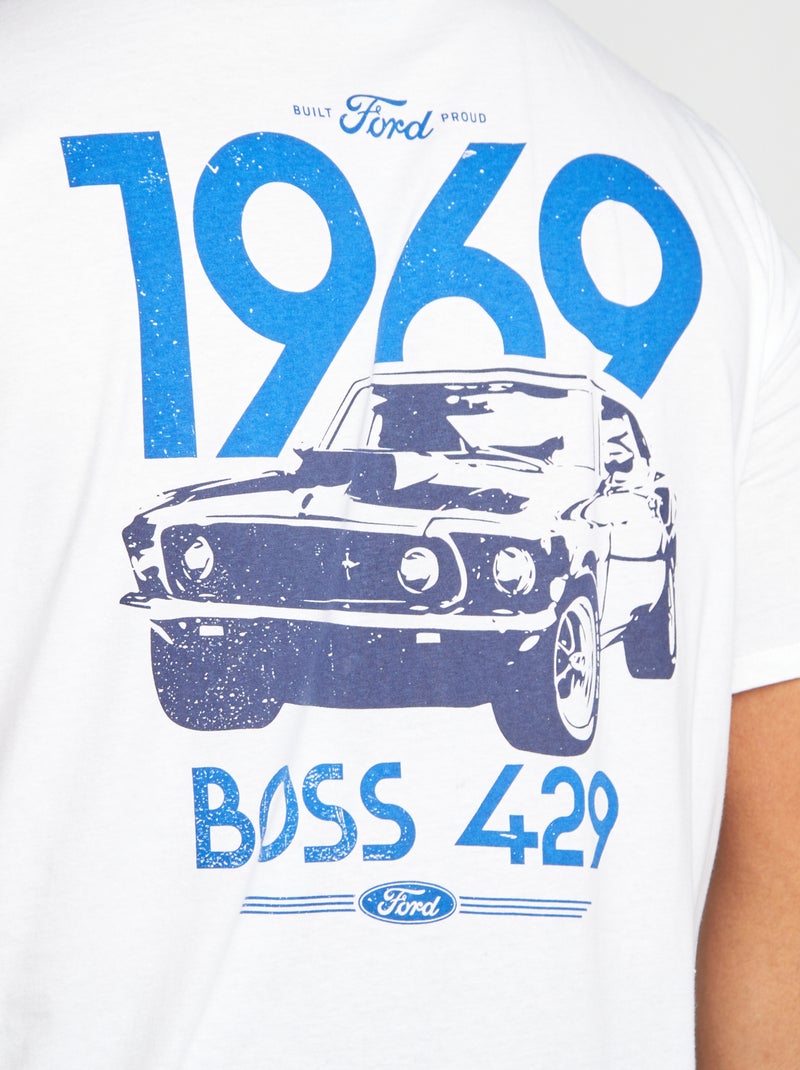 T-shirt imprimé 'Ford Mustang' manches courtes Blanc - Kiabi