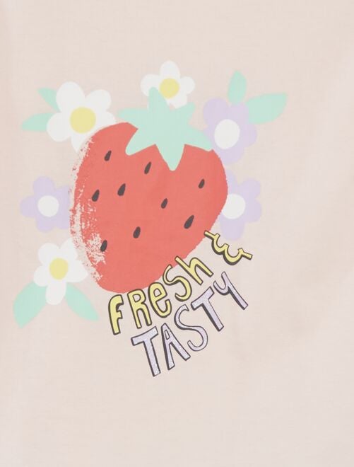 T-shirt imprimé 'fruits' manches courtes - Kiabi