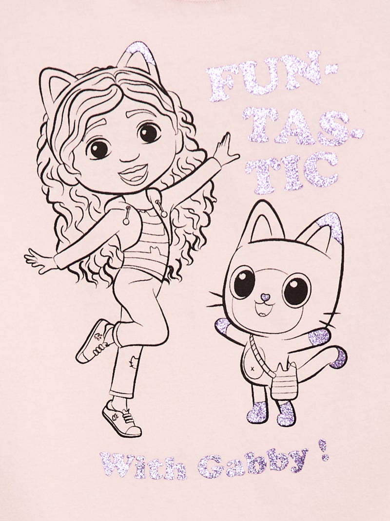 T-shirt imprimé 'Gabby et la maison magique' Rose - Kiabi