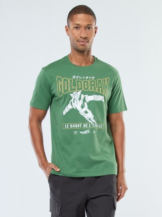 T-shirt imprimé 'Goldorak' à manches courtes