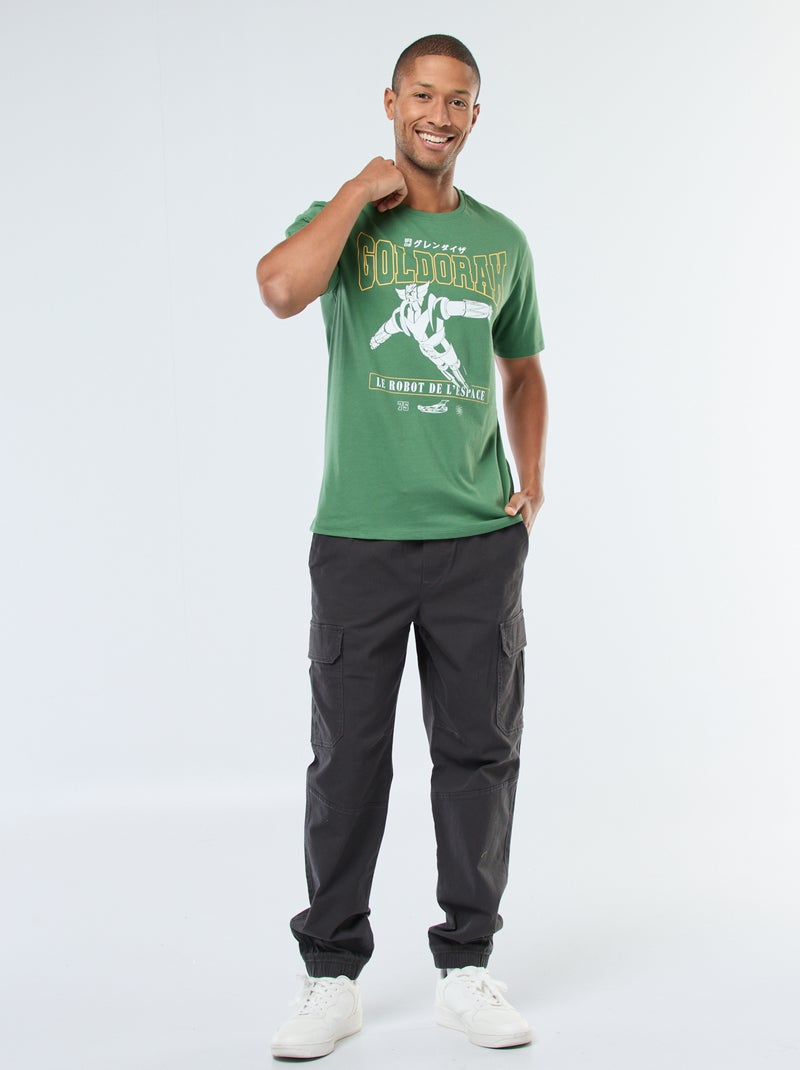 T-shirt imprimé 'Goldorak' à manches courtes Vert - Kiabi
