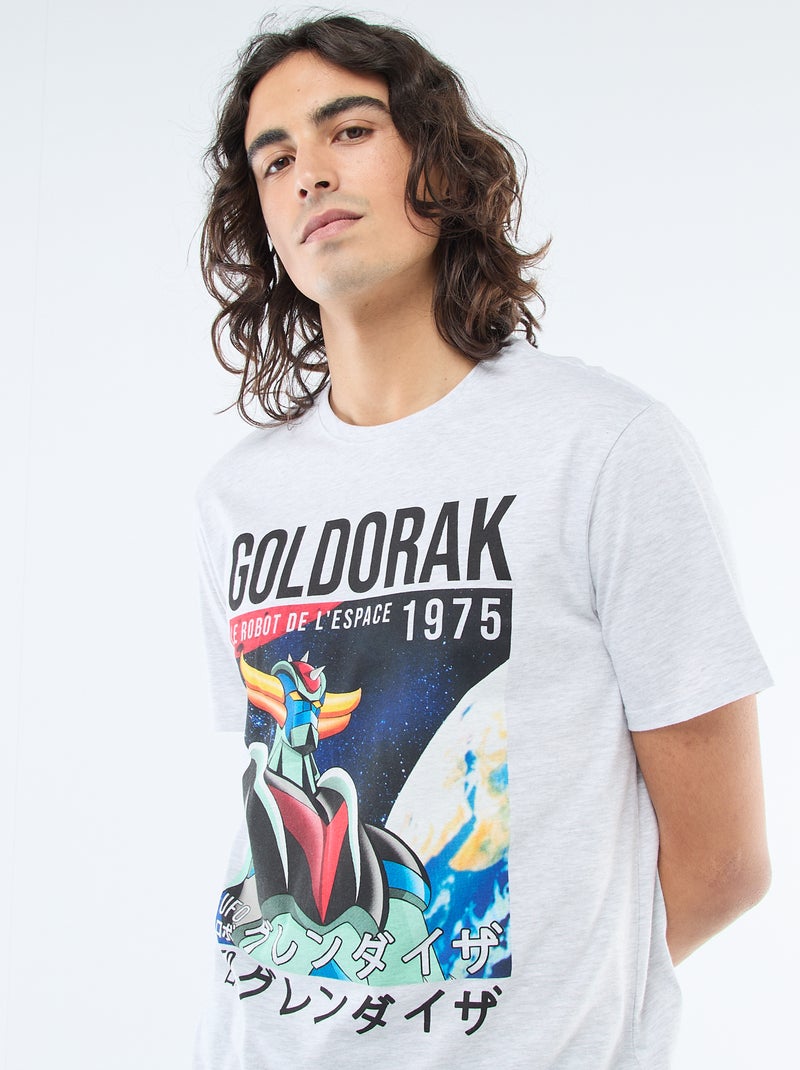 T-shirt imprimé 'Goldorak' Gris - Kiabi