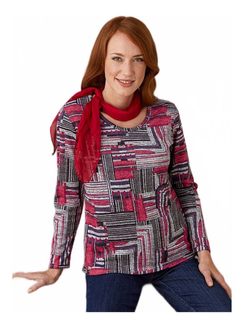 T-shirt imprimé graphique encolure ronde - Kiabi