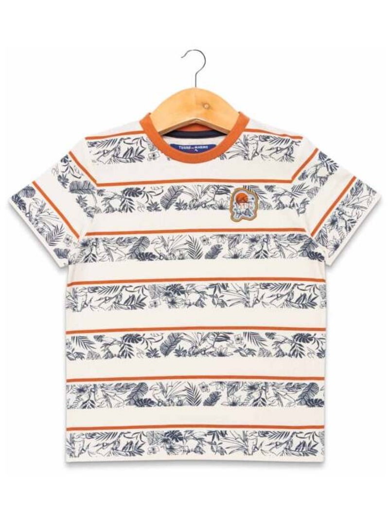 T-shirt imprimé grège Garçon Beige gris - Kiabi