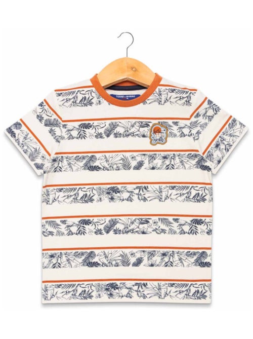 T-shirt imprimé grège Garçon - Kiabi