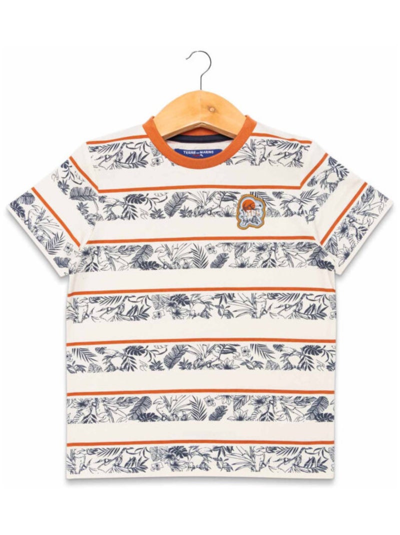 T-shirt imprimé grège Garçon Multicolore - Kiabi