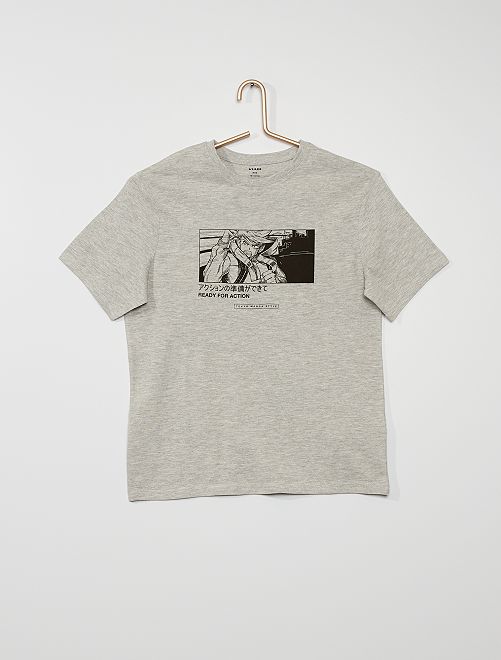T-shirt imprimé                                                                                                                                                                                                                                                                                                                 gris 
