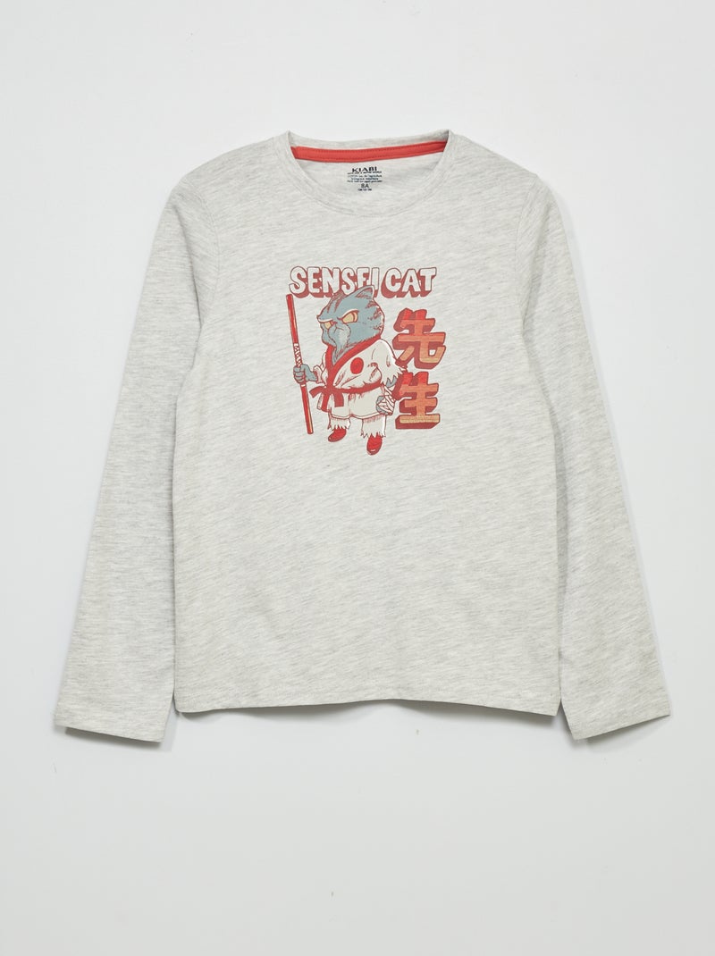 T-shirt imprimé Gris - Kiabi