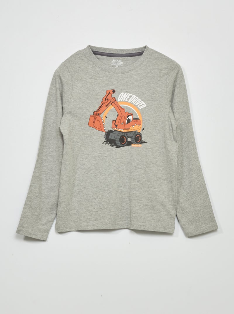 T-shirt imprimé Gris - Kiabi