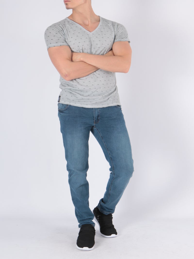 T-shirt imprimé Gris - Kiabi