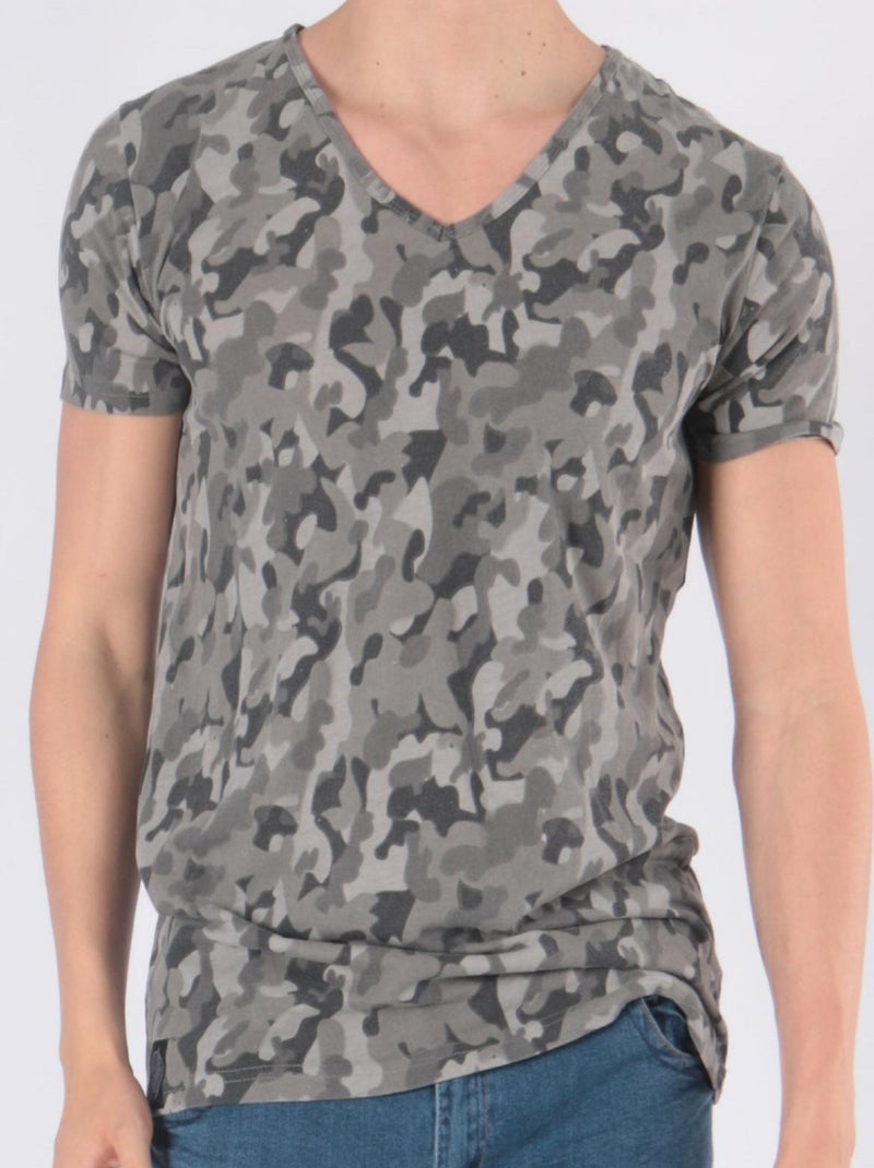 T-shirt imprimé Gris - Kiabi