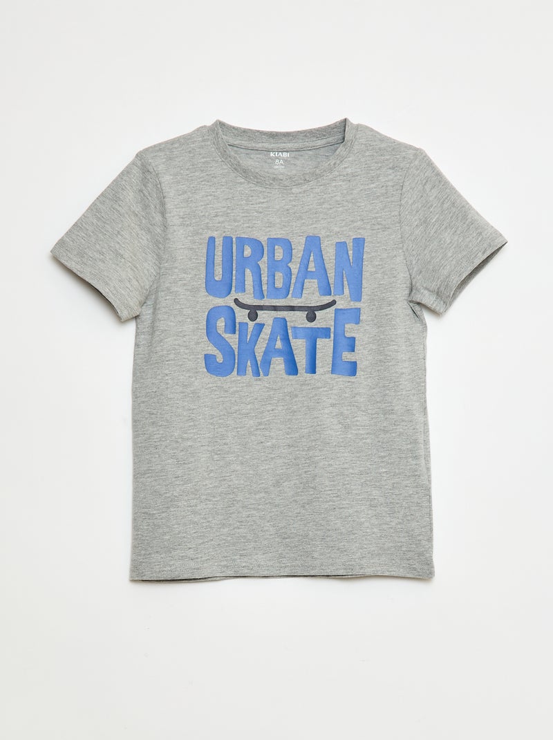T-shirt imprimé Gris/bleu - Kiabi