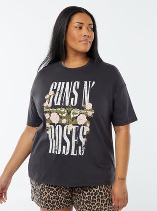 T-shirt imprimé 'Guns N Roses' manches courtes